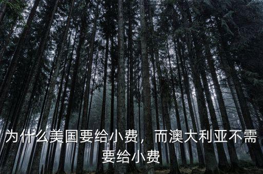 為什么美國(guó)要給小費(fèi)，而澳大利亞不需要給小費(fèi)