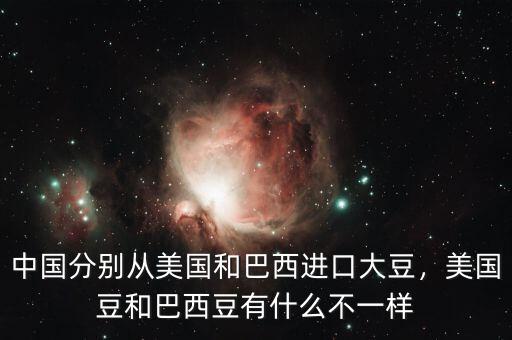 中國分別從美國和巴西進口大豆，美國豆和巴西豆有什么不一樣