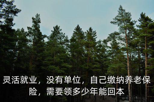 靈活就業(yè)，沒有單位，自己繳納養(yǎng)老保險(xiǎn)，需要領(lǐng)多少年能回本