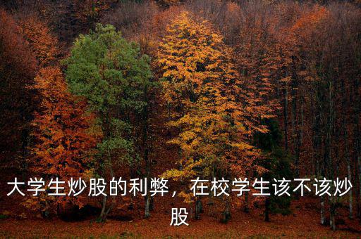 大學(xué)生炒股的利弊，在校學(xué)生該不該炒股