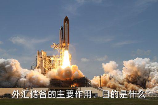 外匯儲(chǔ)備的主要作用、目的是什么