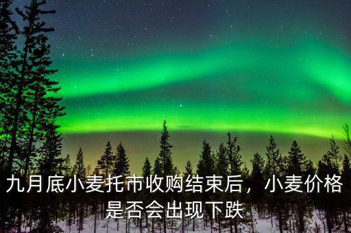 九月底小麥托市收購結束后，小麥價格是否會出現(xiàn)下跌