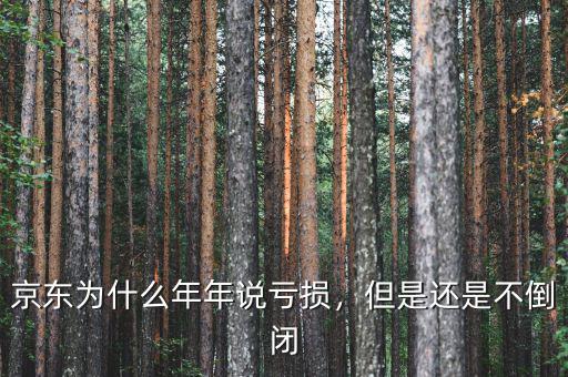 京東為什么年年說虧損，但是還是不倒閉