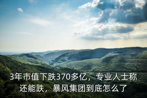 3年市值下跌370多億，專業(yè)人士稱還能跌，暴風(fēng)集團(tuán)到底怎么了