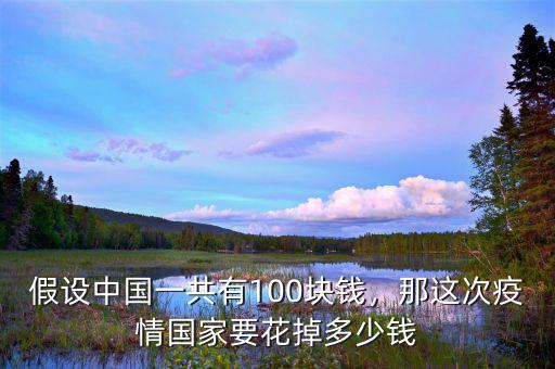 假設(shè)中國(guó)一共有100塊錢(qián)，那這次疫情國(guó)家要花掉多少錢(qián)