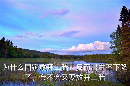 為什么國家放開二胎，反而出生率下降了，會不會又要放開三胎
