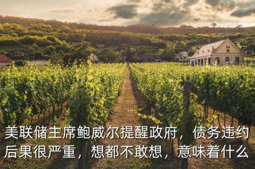 美聯(lián)儲主席鮑威爾提醒政府，債務(wù)違約后果很嚴(yán)重，想都不敢想，意味著什么