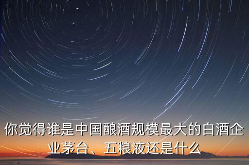 你覺得誰是中國釀酒規(guī)模最大的白酒企業(yè)茅臺、五糧液還是什么