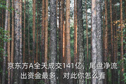 京東方A全天成交141億，尾盤凈流出資金最多，對(duì)此你怎么看