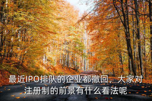 最近IPO排隊(duì)的企業(yè)都撤回，大家對(duì)注冊(cè)制的前景有什么看法呢
