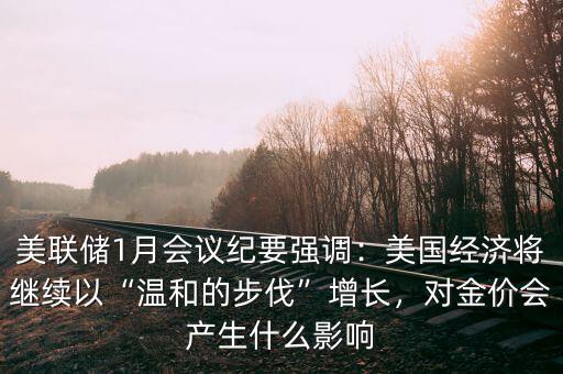 美聯(lián)儲1月會議紀要強調(diào)：美國經(jīng)濟將繼續(xù)以“溫和的步伐”增長，對金價會產(chǎn)生什么影響
