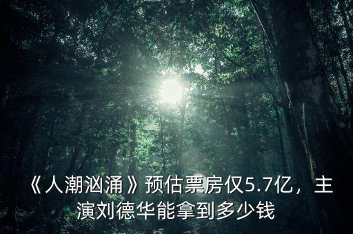 《人潮洶涌》預(yù)估票房僅5.7億，主演劉德華能拿到多少錢