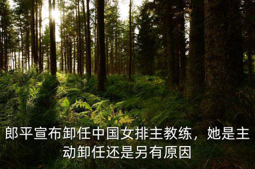 郎平宣布卸任中國女排主教練，她是主動卸任還是另有原因