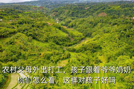 農(nóng)村父母外出打工，孩子跟著爺爺奶奶你們?cè)趺纯矗@樣對(duì)孩子好嗎