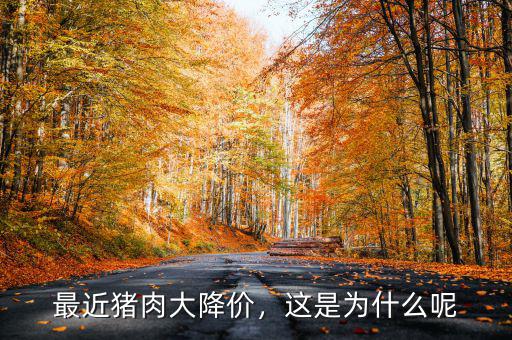 最近豬肉大降價(jià)，這是為什么呢