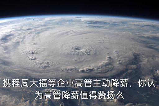 攜程周大福等企業(yè)高管主動降薪，你認為高管降薪值得贊揚么