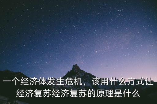 一個經(jīng)濟體發(fā)生危機，該用什么方式讓經(jīng)濟復(fù)蘇經(jīng)濟復(fù)蘇的原理是什么