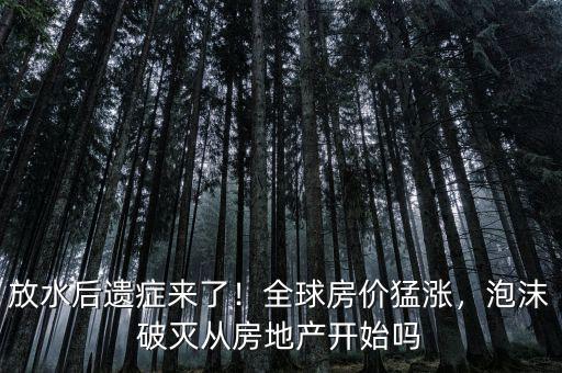 放水后遺癥來了！全球房價猛漲，泡沫破滅從房地產(chǎn)開始嗎