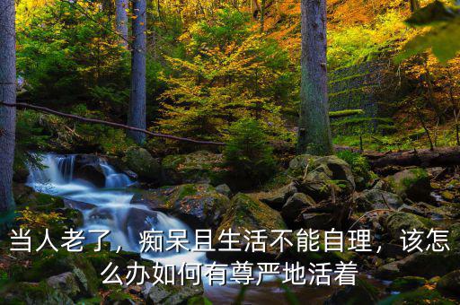 當(dāng)人老了，癡呆且生活不能自理，該怎么辦如何有尊嚴(yán)地活著