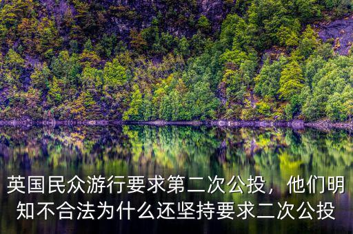 英國民眾游行要求第二次公投，他們明知不合法為什么還堅持要求二次公投