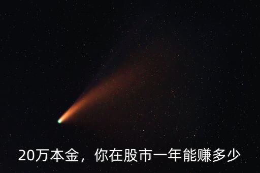 20萬本金，你在股市一年能賺多少