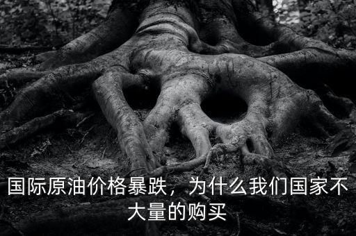 國(guó)際原油價(jià)格暴跌，為什么我們國(guó)家不大量的購(gòu)買