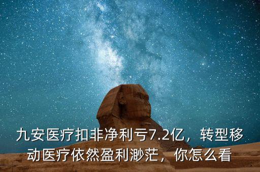 九安醫(yī)療扣非凈利虧7.2億，轉(zhuǎn)型移動醫(yī)療依然盈利渺茫，你怎么看