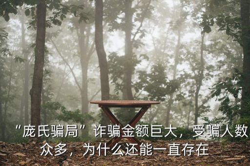 “龐氏騙局”詐騙金額巨大，受騙人數(shù)眾多，為什么還能一直存在