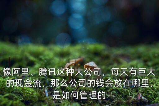 像阿里、騰訊這種大公司，每天有巨大的現(xiàn)金流，那么公司的錢會放在哪里，是如何管理的