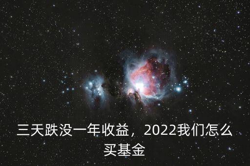 三天跌沒一年收益，2022我們?cè)趺促I基金