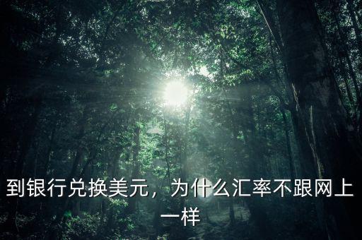 到銀行兌換美元，為什么匯率不跟網(wǎng)上一樣