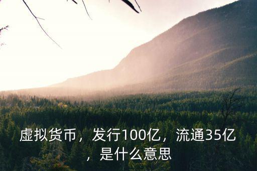 虛擬貨幣，發(fā)行100億，流通35億，是什么意思