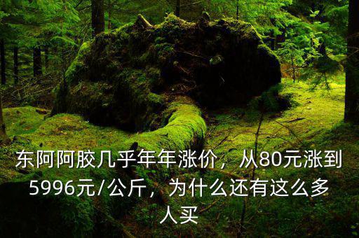 東阿阿膠幾乎年年漲價，從80元漲到5996元/公斤，為什么還有這么多人買