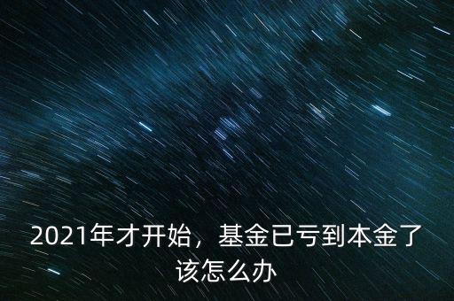 2021年才開始，基金已虧到本金了該怎么辦