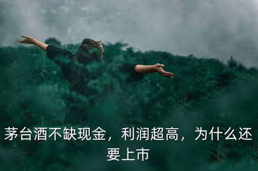 茅臺酒不缺現(xiàn)金，利潤超高，為什么還要上市