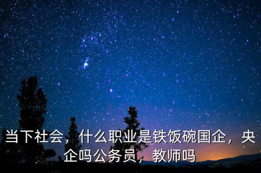 當(dāng)下社會，什么職業(yè)是鐵飯碗國企，央企嗎公務(wù)員，教師嗎