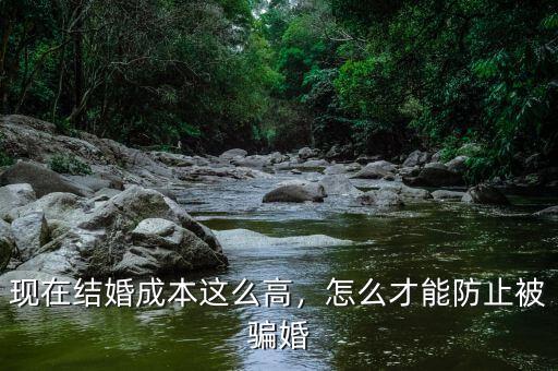 現(xiàn)在結(jié)婚成本這么高，怎么才能防止被騙婚