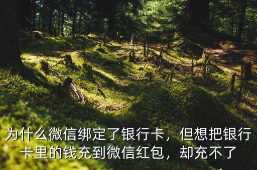 為什么微信綁定了銀行卡，但想把銀行卡里的錢充到微信紅包，卻充不了