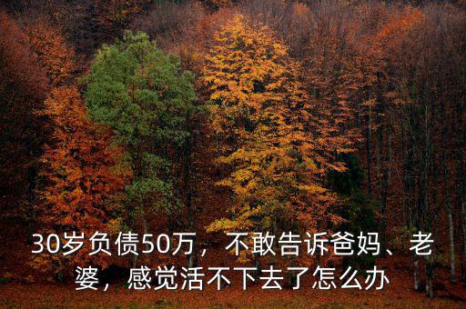 30歲負(fù)債50萬，不敢告訴爸媽、老婆，感覺活不下去了怎么辦