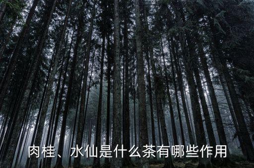 肉桂、水仙是什么茶有哪些作用
