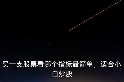 買一支股票看哪個指標(biāo)最簡單，適合小白炒股