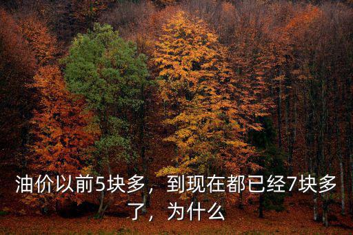 油價以前5塊多，到現(xiàn)在都已經(jīng)7塊多了，為什么