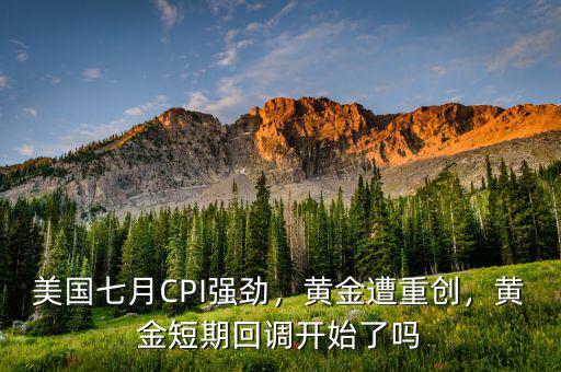 美國七月CPI強(qiáng)勁，黃金遭重創(chuàng)，黃金短期回調(diào)開始了嗎