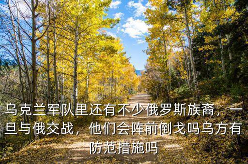 烏克蘭軍隊(duì)里還有不少俄羅斯族裔，一旦與俄交戰(zhàn)，他們會(huì)陣前倒戈嗎烏方有防范措施嗎