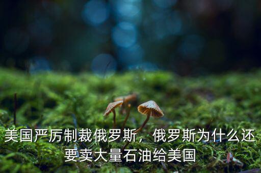 美國嚴(yán)厲制裁俄羅斯，俄羅斯為什么還要賣大量石油給美國