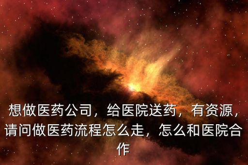 想做醫(yī)藥公司，給醫(yī)院送藥，有資源，請(qǐng)問做醫(yī)藥流程怎么走，怎么和醫(yī)院合作
