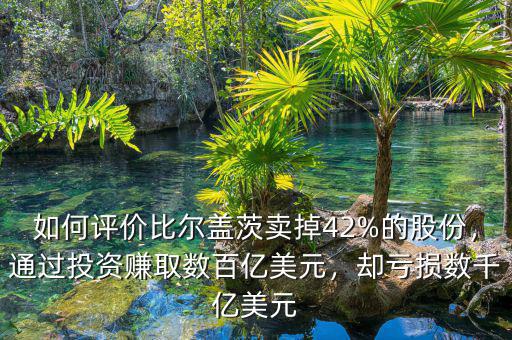 如何評價比爾蓋茨賣掉42%的股份，通過投資賺取數(shù)百億美元，卻虧損數(shù)千億美元