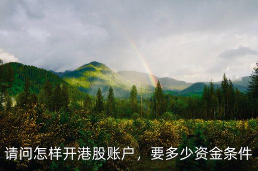 請(qǐng)問(wèn)怎樣開(kāi)港股賬戶，要多少資金條件
