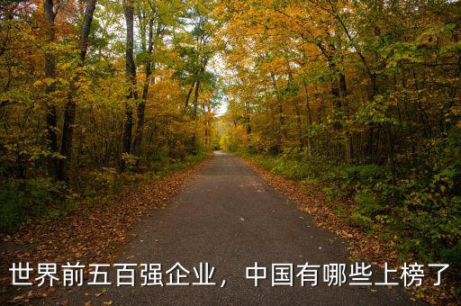 世界前五百強企業(yè)，中國有哪些上榜了