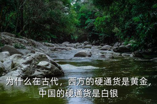 為什么在古代，西方的硬通貨是黃金，中國的硬通貨是白銀